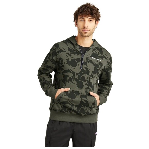 NWT Men's Champion AOP Global Explorer French Terry Men's Fleece Hoodie, Small - Picture 1 of 10